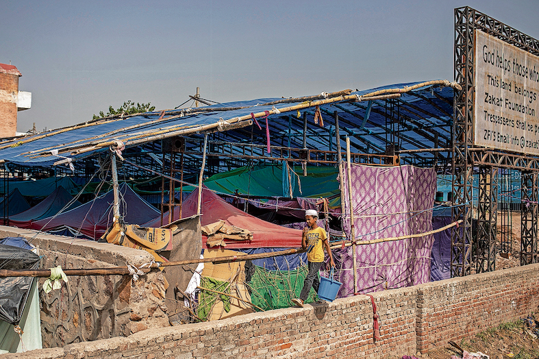 Campo profughi Rohingya a Nuova Delhi. (Keystone)