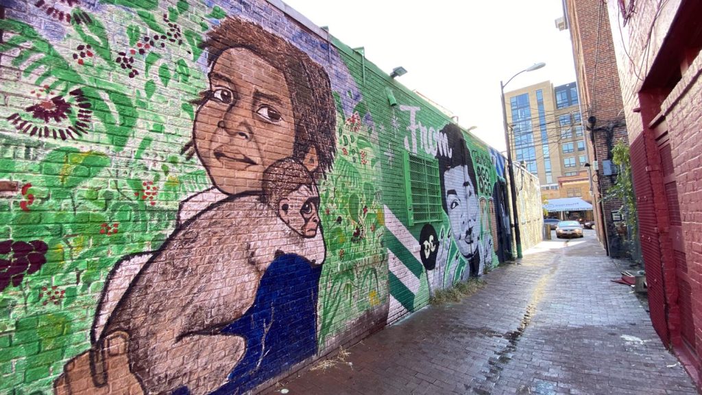 Murale nel quartiere di Shaw dedicato alla musica locale washingtoniana “go-go”, sottogenere funk nato proprio degli anni Settanta