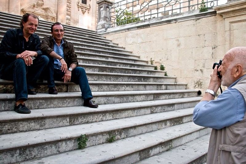 Marco D’Anna e Marco Steiner fotografati da Gianni Berengo Gardin a Venezia