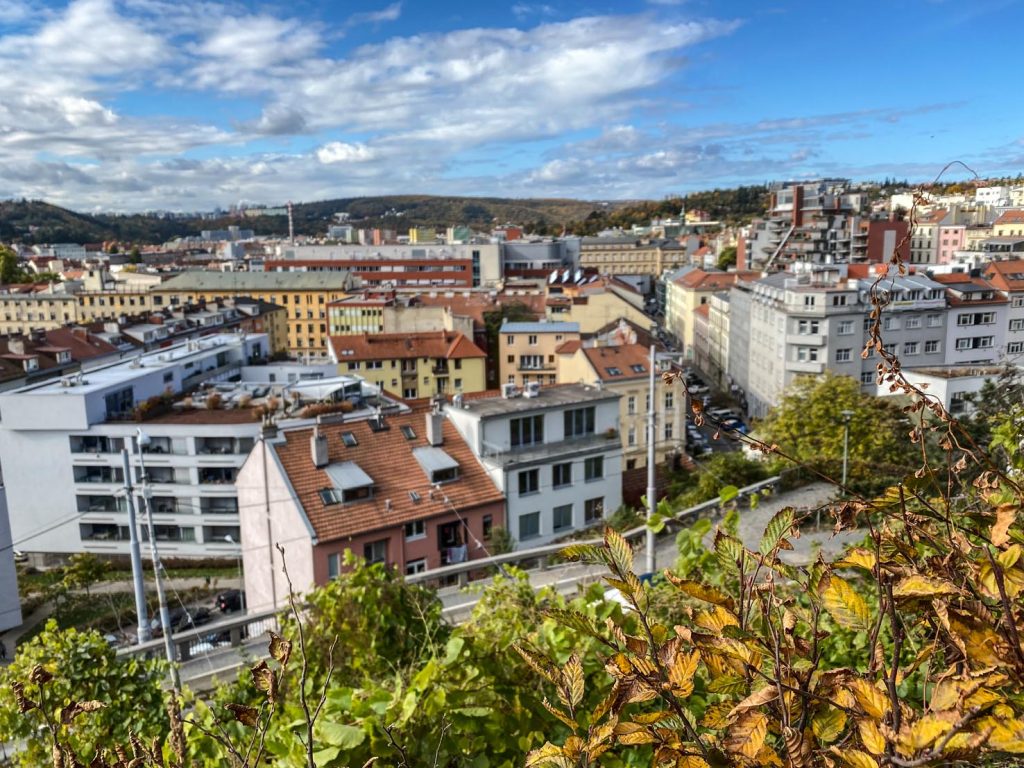Vista di Brno dai giardini Denis