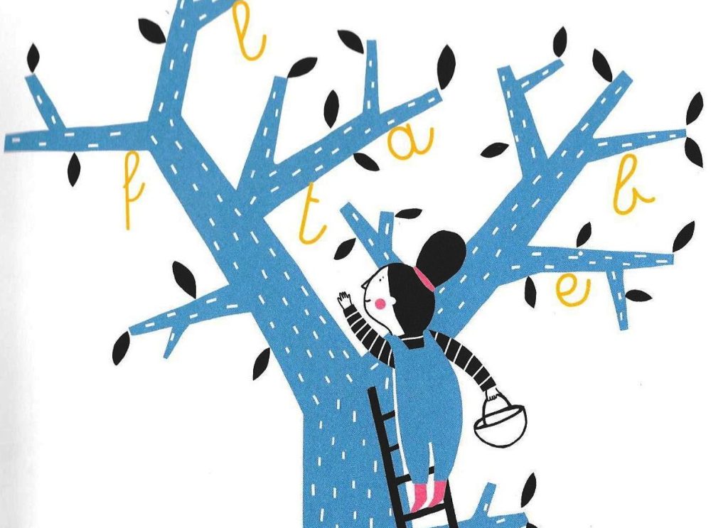 Illustrazione di Paloma Canonica tratta da: Roberto Piumini-Paloma Canonica, <i>A come...</i>, Ed. Marameo 2018