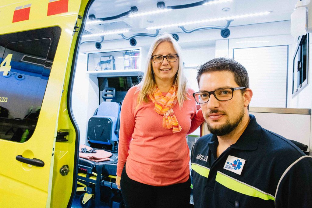 La psicoterapeuta Nadine Maetzler e il soccorritore e coordinatore del Gruppo Peer Support Alan Zuccolo (Vincenzo Cammarata)