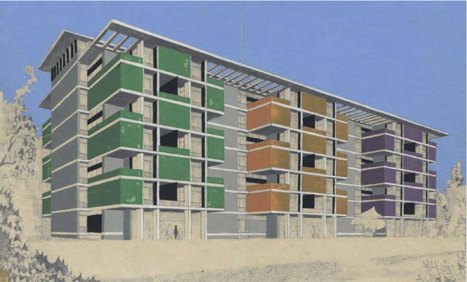 Peppo Brivio, casa Albairone, Massagno, 1956.