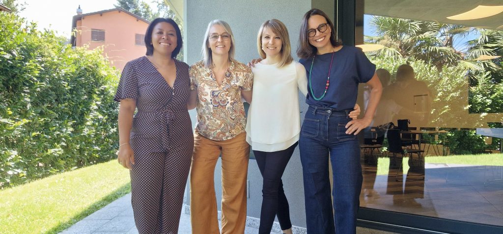 Il comitato di Mompreneurs Ticino, da sinistra: Rina Gandolfi, Duska Giorgietti, Alessia Alberti e Coralie Petersen