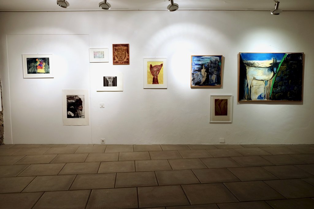 Gli spazi della mostra al Torchio di Balerna