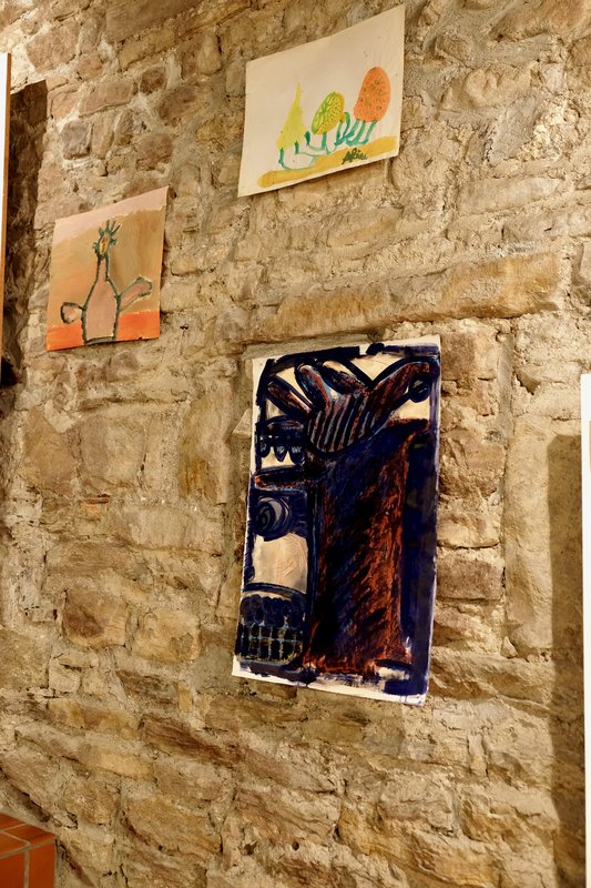 Gli spazi della mostra al Torchio di Balerna