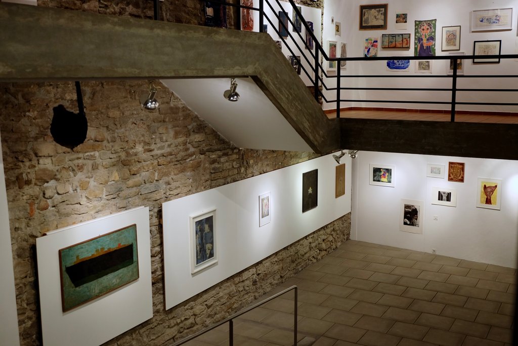 Gli spazi della mostra al Torchio di Balerna