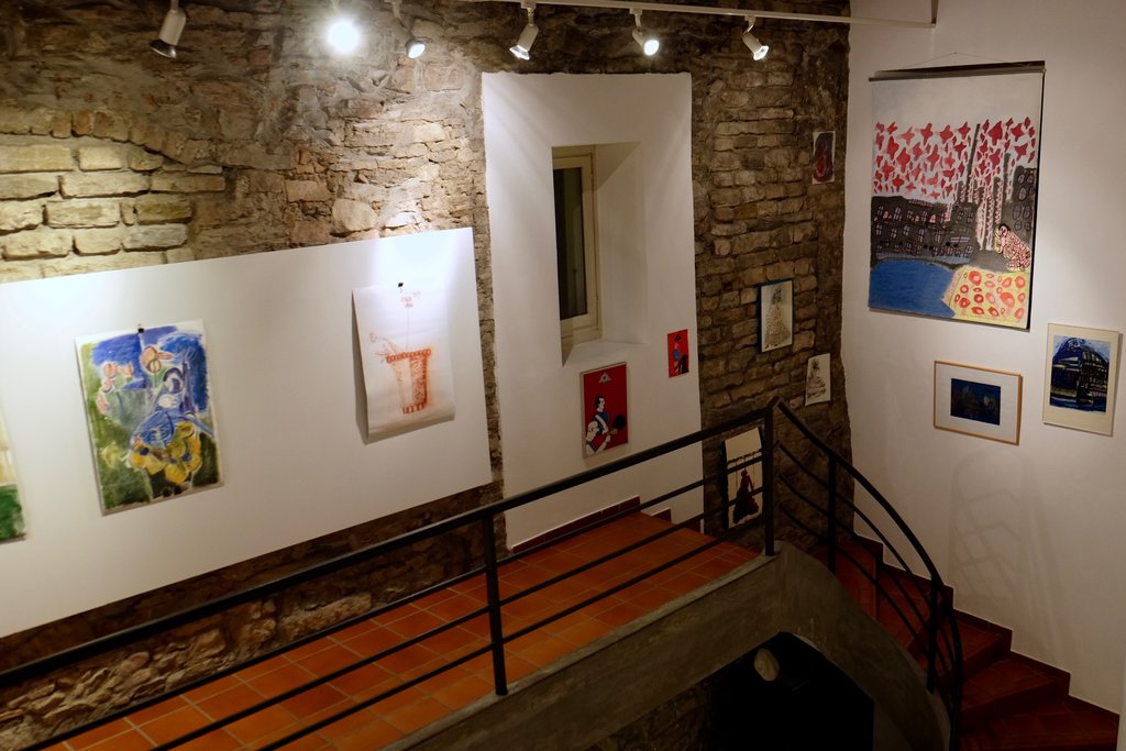 Gli spazi della mostra al Torchio di Balerna