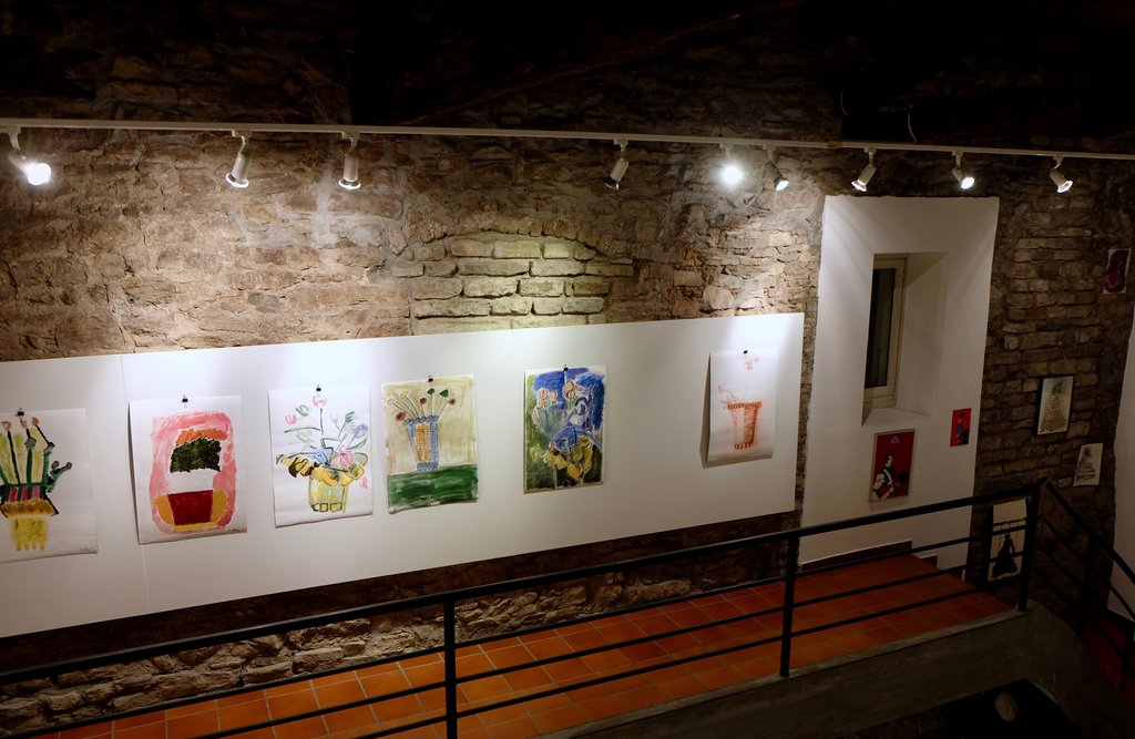 Gli spazi della mostra al Torchio di Balerna