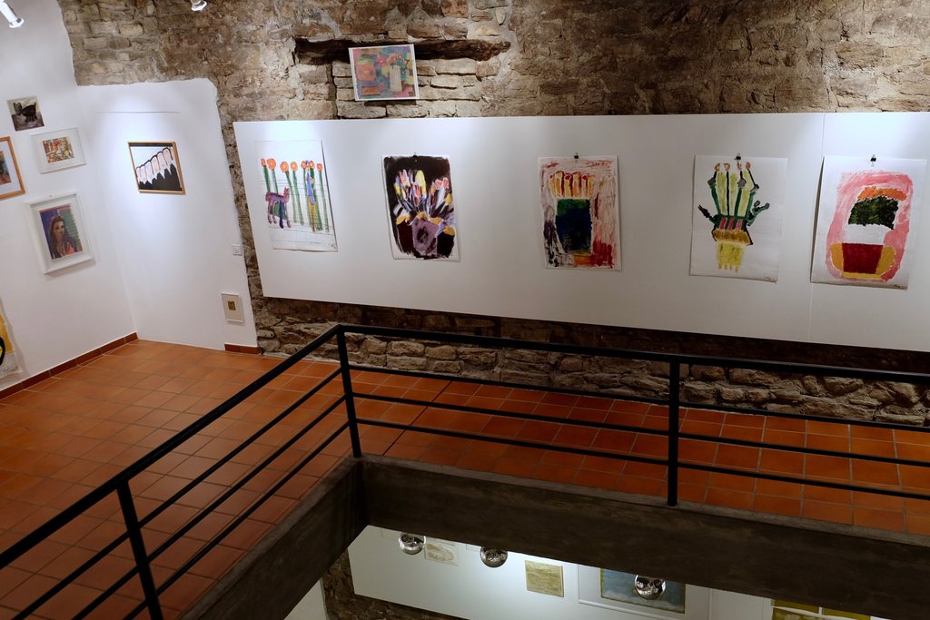 Gli spazi della mostra al Torchio di Balerna