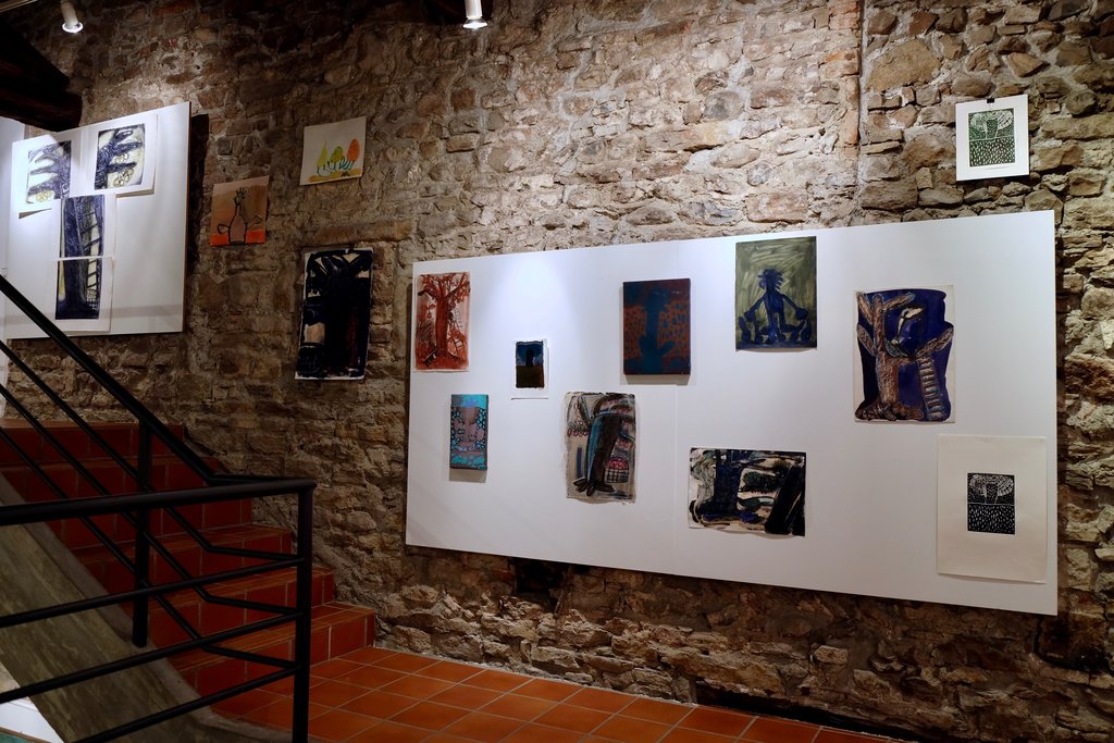 Gli spazi della mostra al Torchio di Balerna