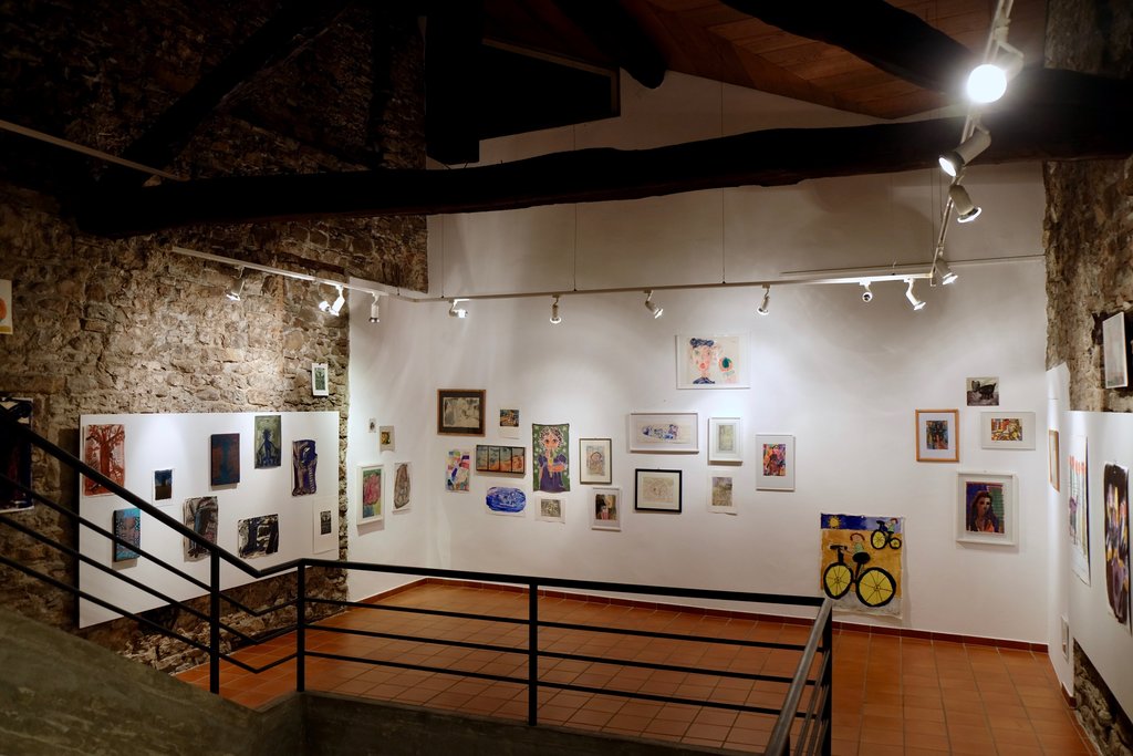 Gli spazi della mostra al Torchio di Balerna