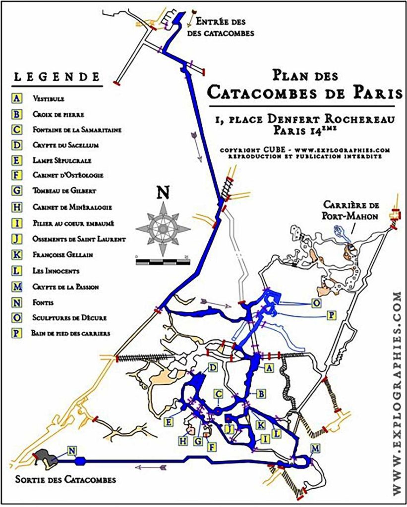 Mappa delle catacombe