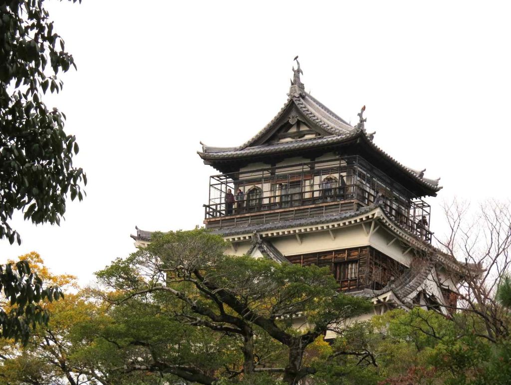 Il Castello di Himeji visto dall'esterno