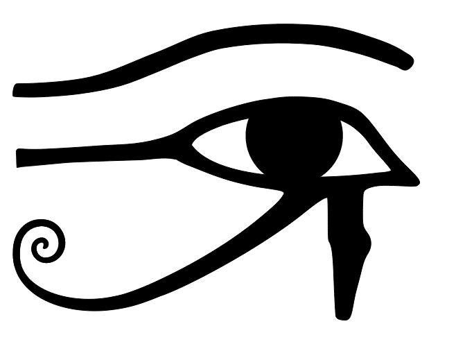 L’occhio di Horus, simbolo che arriva dall’antico Egitto (Wikipedia)