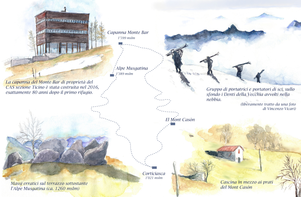 Illustrazione del sentiero (R. Venziani)