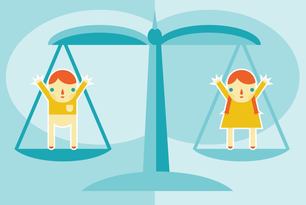 La bilancia non è ancora in equilibrio (Marka)