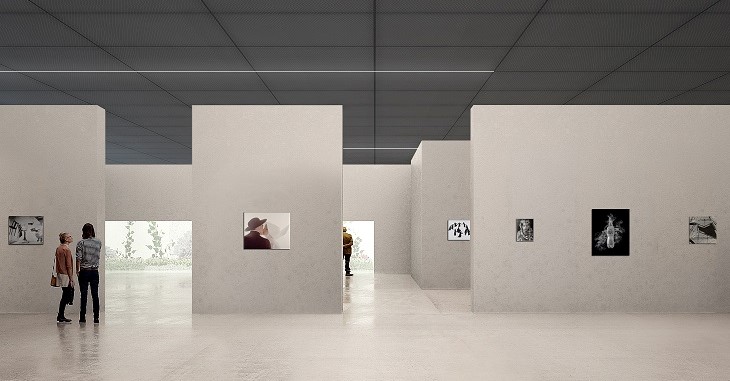 Rendering dei nuovi spazi museali di Losanna (plateforme10.ch)
