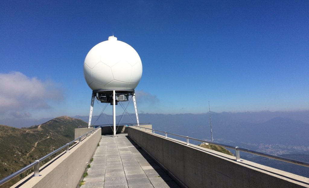 Il radar meteorologico sul Monte Lema (Centro regionale sud di MeteoSvizzera)