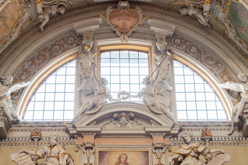 Decorazioni attribuite ad Agostino Silva nella Cappella di San Giuseppe nel Santuario di Santa Maria dei Miracoli a Morbio Inferiore (1665-1671 circa)