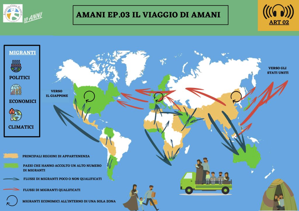 Oltre al podcast il progetto Amani propone delle schede didattiche per approfondire le tematiche affrontate negli episodi (www.associazionefranca.ch)