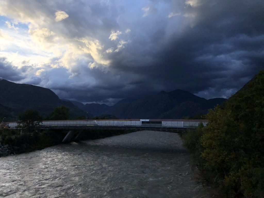 Il fiume Maggia in piena, ottobre 2022 (Manuela Mazzi)