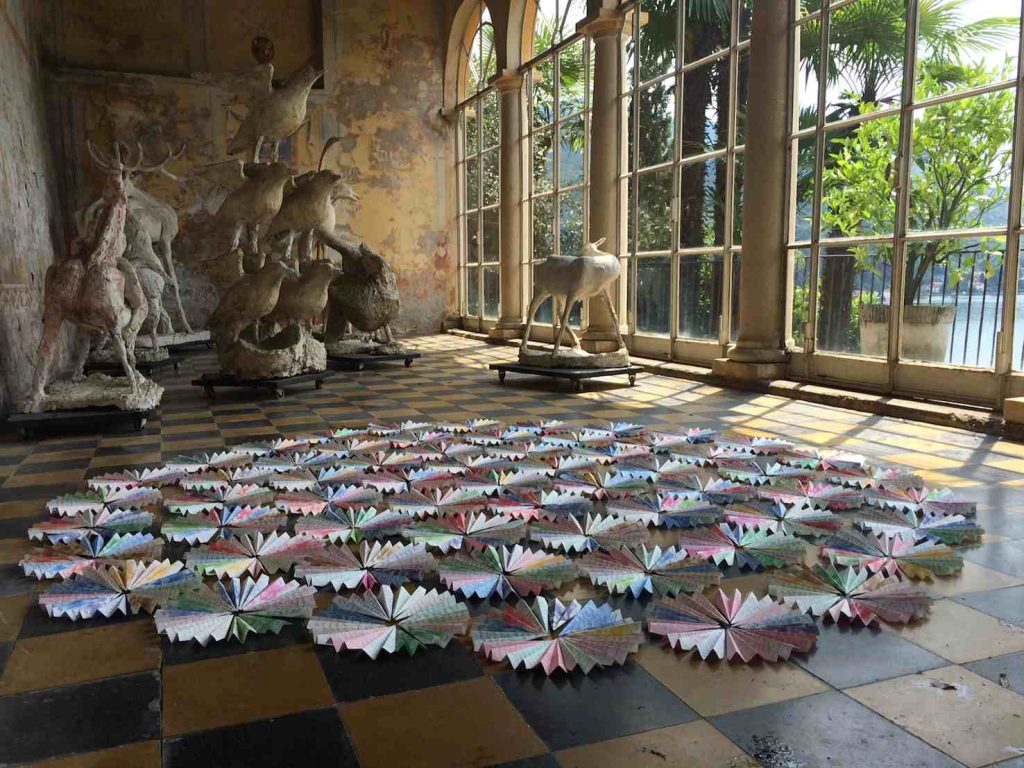 Uno scorcio della mostra nel Parco Scherrer a Riva di Pilastri, Morcote