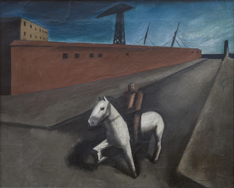 Mario Sironi, Il molo (Cavallo bianco e molo) 1921 © by SIAE