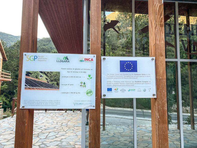 Il centro visitatori del parco Llogara, aperto grazie a un finanziamento dell’Unione Europea