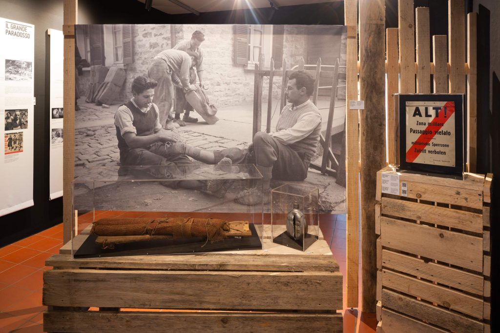 Nella foto i preparativi degli spalloni, Valle di Muggio, 1948 ca. (Archivio di Stato del Canton Ticino, Ch. Schiefer)