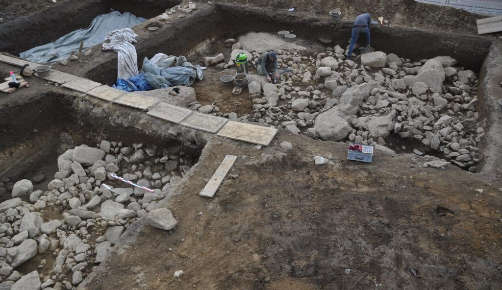 Veduta generale dello scavo di Claro (UBC, M. Gillioz)