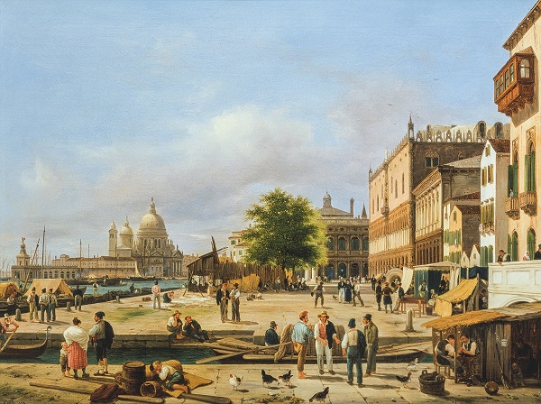 Giuseppe Canella, Venezia, Riva degli Schiavoni, 1834