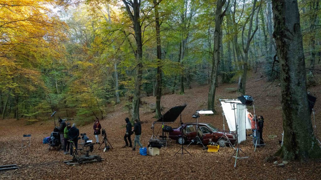 <i>Moonflower</i>, di Giovanni Bolzani Valenzano, cortometraggio, il set nei boschi di Carona (REC Lugano)