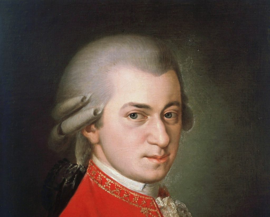 Wolfgang Amadeus Mozart in un ritratto postumo di Barbara Krafft (1819) (Wikipedia)