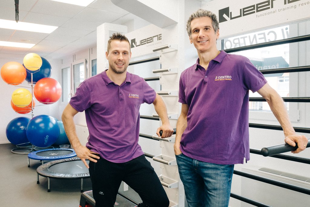 I fisioterapisti Luca Milesi e Mirco Bianchi (V. Cammarata)