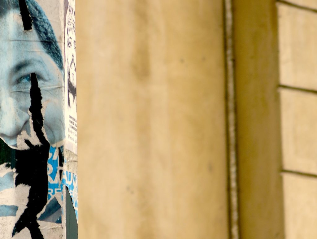 Propaganda governativa sui pali della luce