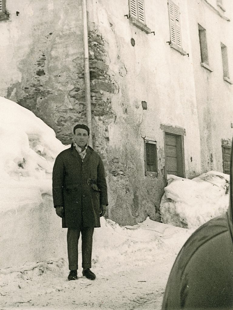 Remo Beretta in Leventina nei primi anni Sessanta