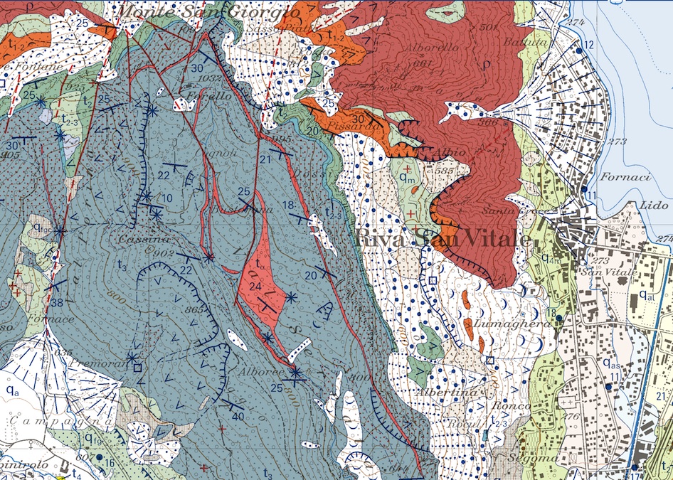 Dettaglio dello foglio 152 Mendrisio-Como (swisstopo)