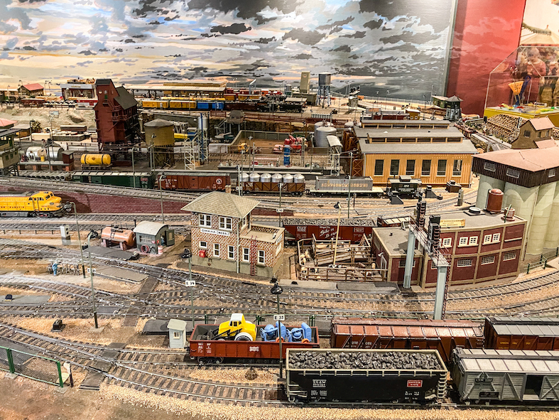 Una replica di quasi 30 m² dello snodo ferroviario americano di Omaha/Nebraska, che è regolarmente mostrato al pubblico in funzione