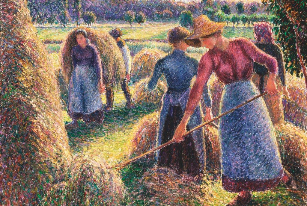 Camille Pissarro, <i>Faneuses, le soir, Eragny</i>, 1893 (© Joslyn Art Museum, Omaha, Nebraska)