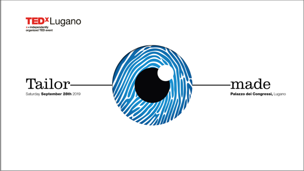 Il logo per l’edizione 2019 di TEDxLugano creato dal designer Mattia Cantoni