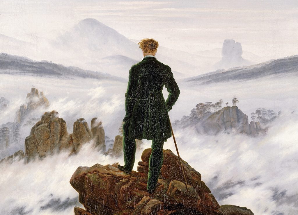 Caspar David Friedrich, <i>Viandante sul mare di nebbia</i>, 1818 (Keystone)