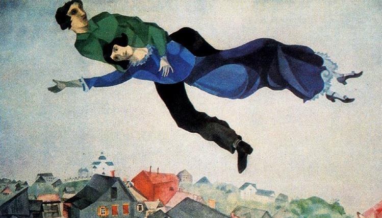 Marc Chagall, <i>Sopra la città</i>, 1918 (Wikiart)