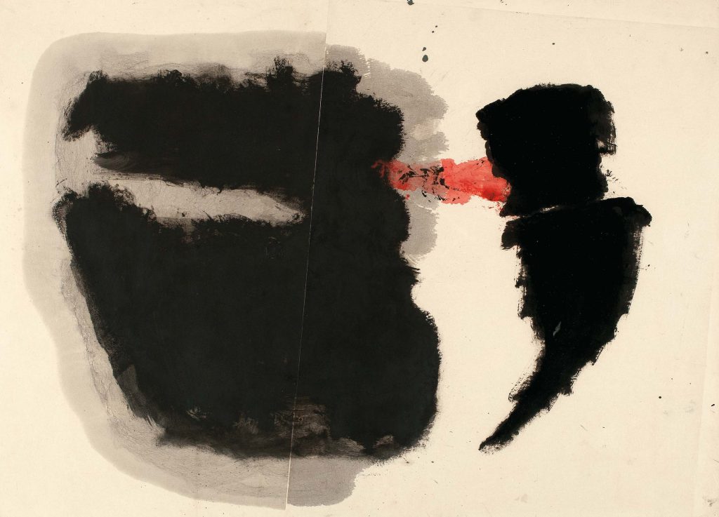 Senza titolo, 1998-1999, tecnica mista e plastica su carta, collezione Luca Musini