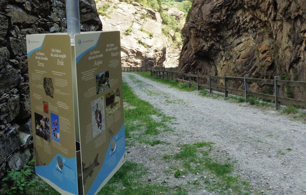 Il tragitto è ora arricchito da alcuni pannelli didattici (E. Stampanoni)