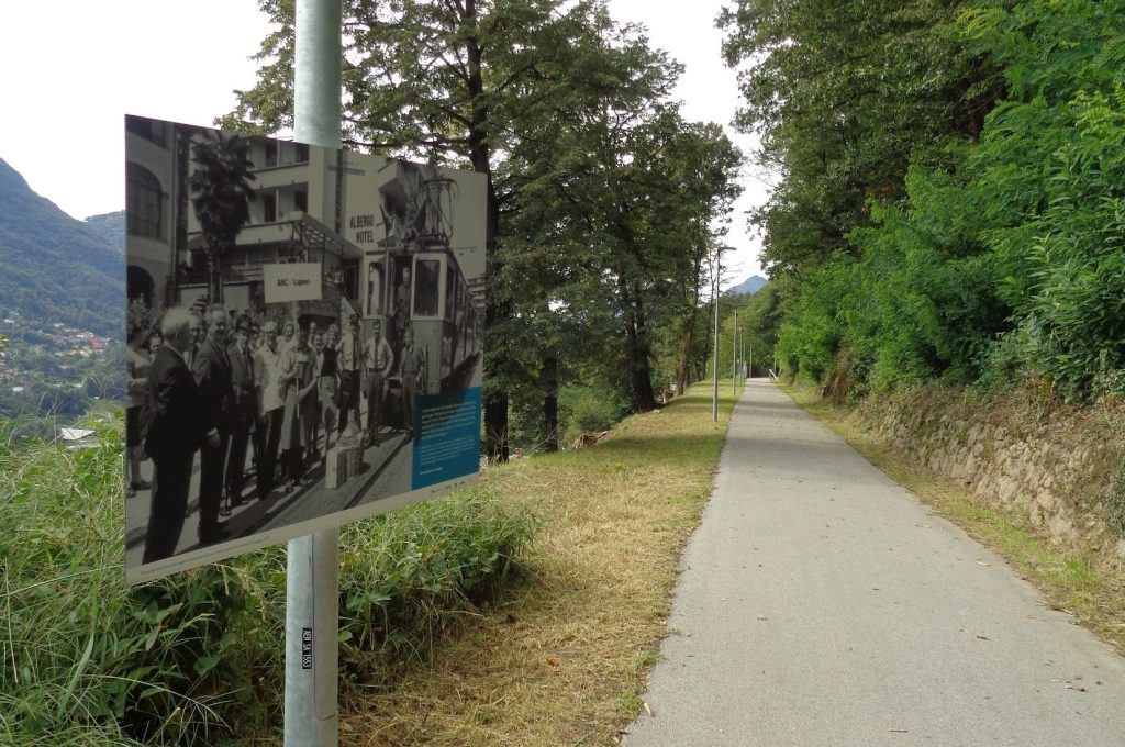 Immagini del passato lungo l’attuale pista ciclopedonale (E.Stampanoni)