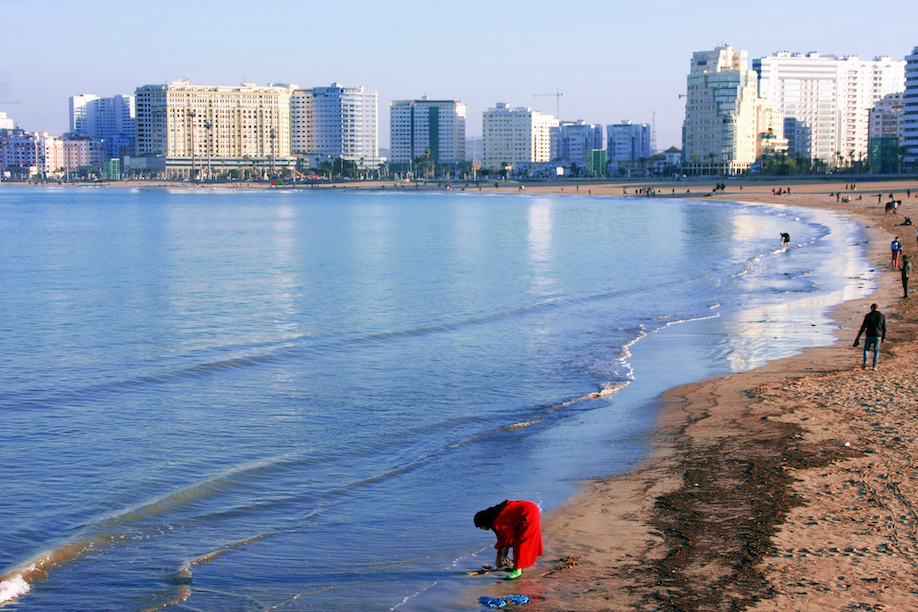 Bucato lungo la spiaggia