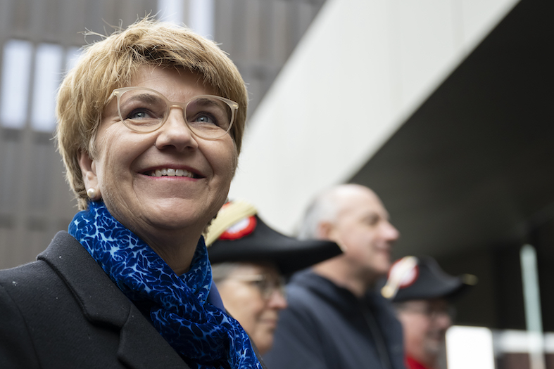 La neo presidente della Confederazione (Keystone)