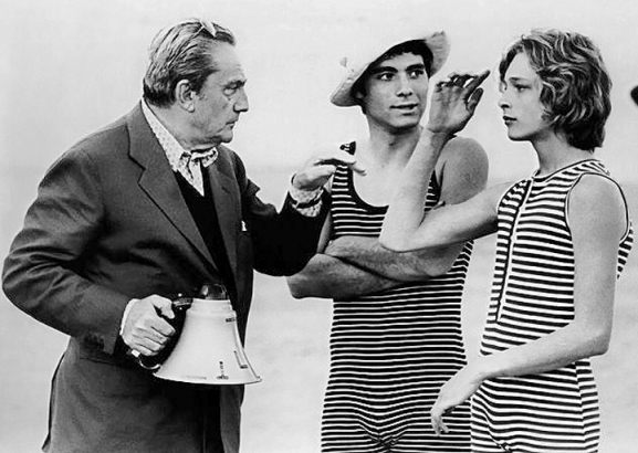Visconti sul set del film Morte a Venezia.