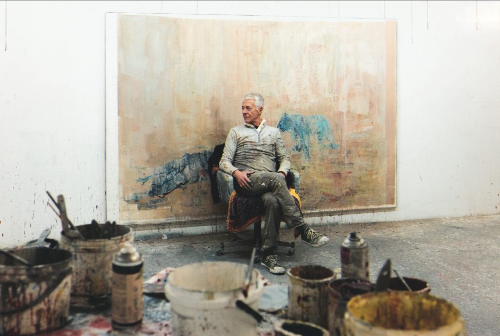 Cesare Lucchini nell’atelier di Pregassona, 2016 (© Arno Carpi, Bellinzona)